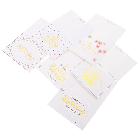 LEORX 60pcs Birthday Cards Assorted Color Handmade Paper Greeting Cards for Birthday