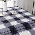 thumbnail image 4 of Checkered Rectangle Tablecloth - Waterproof, Wrinkle Resistant and Washable Gingham Table Cloth Decorative Table Cover for Outdoor, Indoor Party, 160GSM, 4 of 5