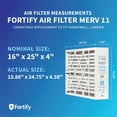 thumbnail image 2 of Fortify 16x25x4 MERV 11 Replacement for Honeywell FC100A1029 and Carrier Pleated HVAC AC Furnace Filters. (3-Pack) Actual Size: 15.88 x 24.75 x 4.38, 2 of 5