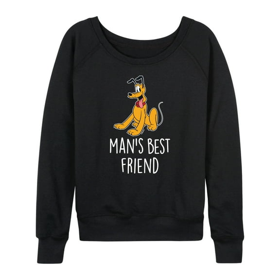 Mickey & Friends - Man's Best Friend - Women's Lightweight French Terry Long Sleeve Shirt