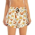 thumbnail image 2 of Sigee Flower Fox for Women's Athletic Shorts High Waisted Running Shorts Pocket Sporty Short Gym Elastic Workout ShortsSmall, 2 of 9