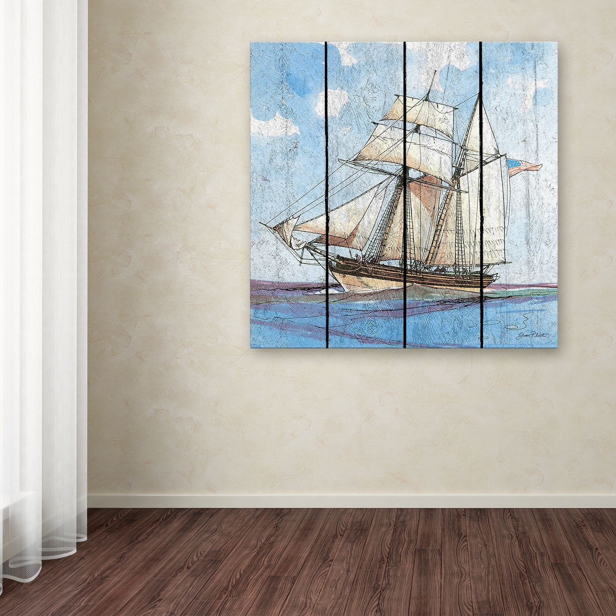 Trademark Fine Art 'Nautical Ships 2' Canvas Art by Jean Plout
