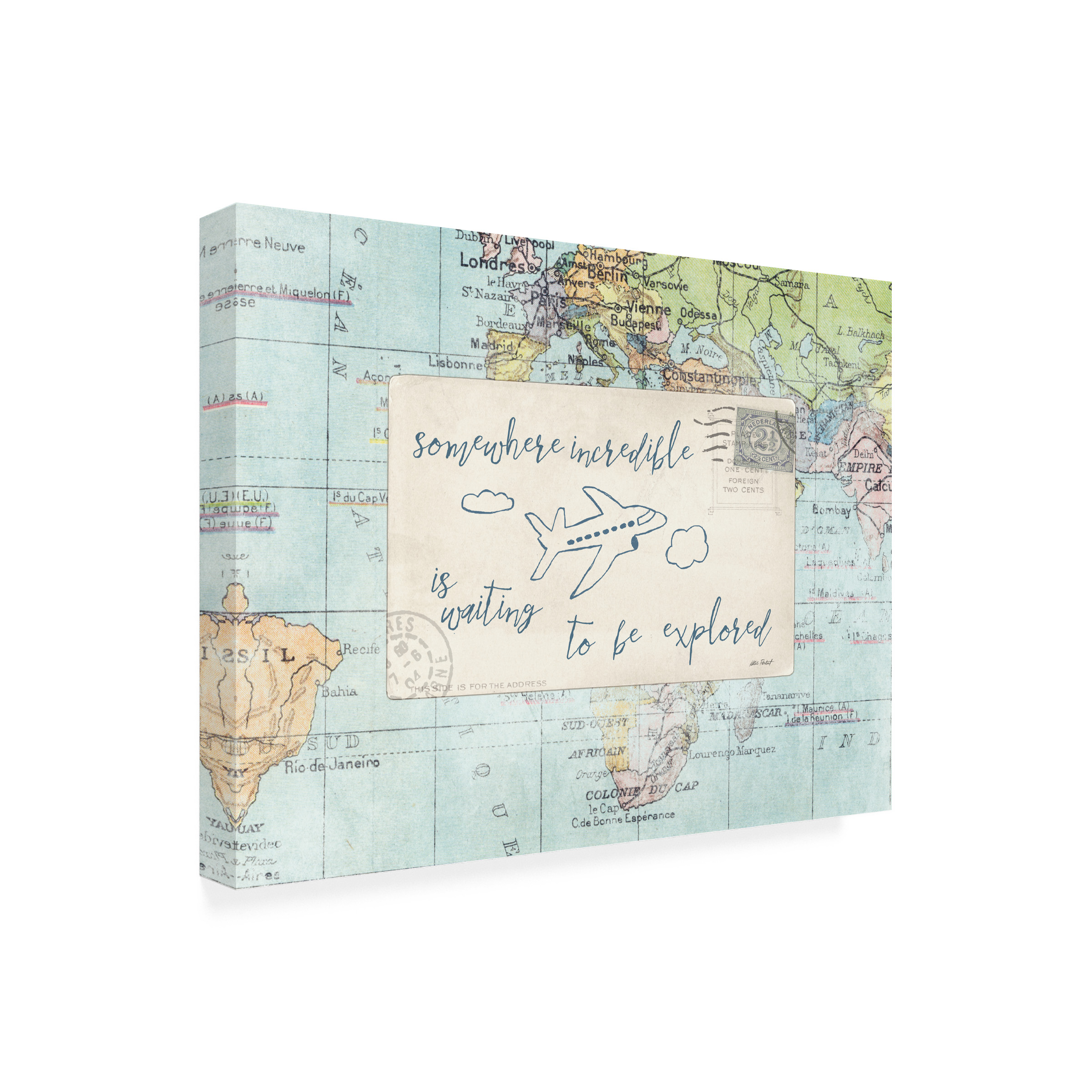 Katie Pertiet 'Travel Posts IV' Canvas Art