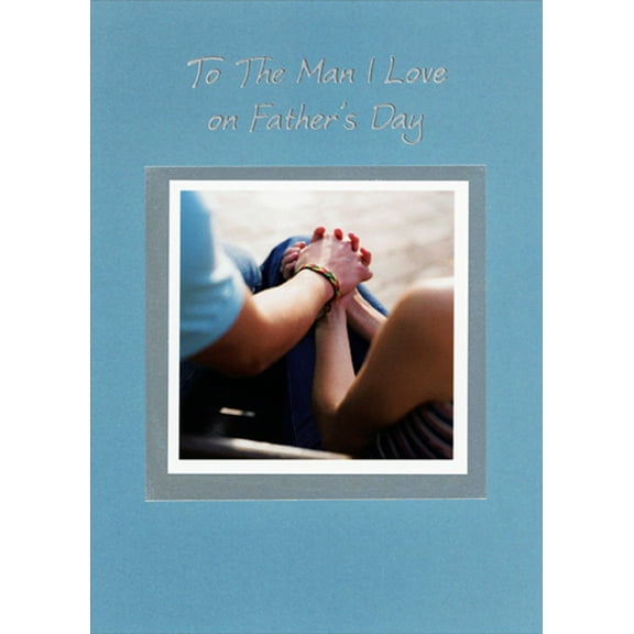 RSVP Man I Love : Holding Hands Photo Father's Day Card for Husband