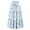 Light Blue, variant on Women's Casual Drawstring High Waist Floral Pleated Flowy Maxi Skirt Beige L