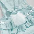 thumbnail image 5 of XIMIN Toddler Baby Girls Easter Outfit Romper/Dress Sleeveless Bunny Ear Sister Mathing Clothes with Tail, 5 of 7