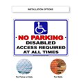 thumbnail image 4 of No Parking Disabled Access Required At All Times Novelty Indoor Outdoor Notice Warning Aluminum Metal Sign 12"x18", 4 of 5