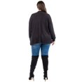 thumbnail image 3 of Sueter acanalado con boton Roman Fashion /Tallas Extras, 50231 (Negro) negro 42, 3 of 6