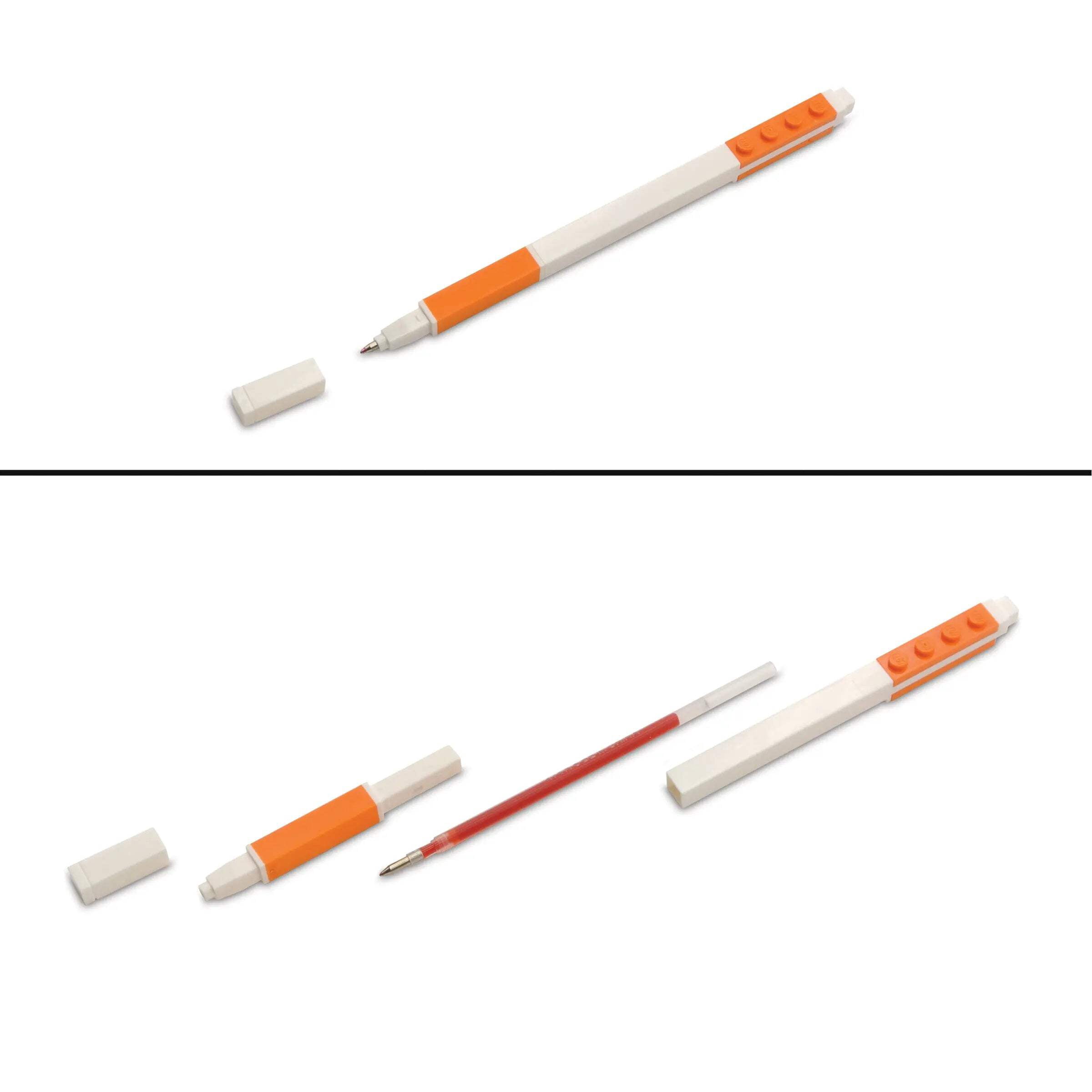 LEGO Stationery Locking Notebook with Gel Pen - Orange (52440)
