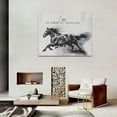 thumbnail image 2 of HFDF Farmhouse Horse Wall Art Black and White Horse Pictures Wall Decor Horse Gifts Office Decor Rustic Running Horse Canvas Painting Country Decorations Artwork for Living Room 10x8inch Framed, 2 of 6
