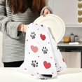 thumbnail image 6 of GZHJMY Valentine's Day Paw Kitchen Dish Towel 1 Pack, Soft Absorbent Dishcloths Reusable Hand Towel Washable Tea Towels for Home Kitchen Bar Table Decor, 28 x 18 Inch Washcloths Decorative Towels, 6 of 7
