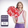 thumbnail image 2 of Lot de 2 Pompons de Cheerleading avec Poignée de Bâton pour Esprit d'Équipe Sports Danse Cheering Enfants Adultes, 2 of 8