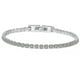 thumbnail image 5 of 18k Gold Plated Tennis Bracelet - 3mm Cubic Zirconia Stainless Steel Women's Bracelet Silver, 5 of 5