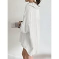 thumbnail image 7 of ZANZEA Women Full Sleeve V-Neck Buttons Down OL Shirts Blouse Office Tops, 7 of 7
