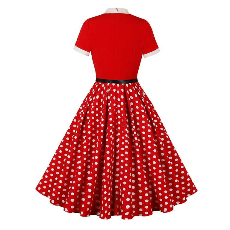 RYDCOT Women's Vintage 1950s Floral Dress Audrey Hepburn Style Cocktail  Swing Dresses Short Sleeve Wedding Evening Party Prom Dress Sale or  Clearance - Walmart.com