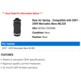 thumbnail image 2 of Rear Air Spring - Compatible with 2007 - 2009 Mercedes-Benz ML320 2008, 2 of 2