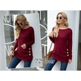 thumbnail image 5 of JuneFish Women's Casual Long Sleeve Tunic Tops Fall T-shirt Blouses, 5 of 6