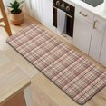 thumbnail image 5 of Beige Brown and Red Checkered Pattern Kitchen Rug Mat,Kitchen Runner Rugs Non Skid Washable,Decorative Kitchen Floor Mats for Kitchen,Sink,Laundry,17"x47.2", 5 of 7
