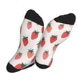 thumbnail image 5 of Rocae Hand Drawn Strawberry for Adult Socks Casual Athletic Stretchy Loose Socks for Women Men Non-Slip Middle Tube Socks, 5 of 7