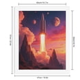 thumbnail image 2 of Paint By Numbers Kit for Adults Beginner - DIY Space Odyssey Rocket Launch Scene Canvas Painting Kits for Adults, Frameless Paint By Number for Adults for Home Wall Decor 16x20 Inch, 2 of 7
