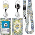 thumbnail image 1 of Lanières Citron pour Badge d'Identité, Porte-Cartes d'Identité avec Cordon Coulissant, Pince à Moulinet Rétractable et Porte-Clés, Étui de Protection Robuste pour Badge d'Identité Vertical pour Étudiant, Enseignant, Infirmier, Femmes, Hommes, 1 of 7