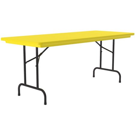 UrbanPro 30 W x 60 D Heavy Duty Blow-Molded Folding Table in Yellow