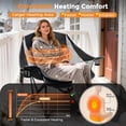 thumbnail image 6 of DKMOCO Oversized Folding Heated Camping Chair 3 Heat Levels 2 Heating Zones for Outdoor Sports Camping Lawn Black No Battery, 6 of 9