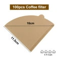 thumbnail image 2 of 1 caja de 1-4 tazas de papel de filtro de café 100 unidades de filtros de café por goteo, papel de filtro de café en polvo para colgar hecho a mano, 2 of 6