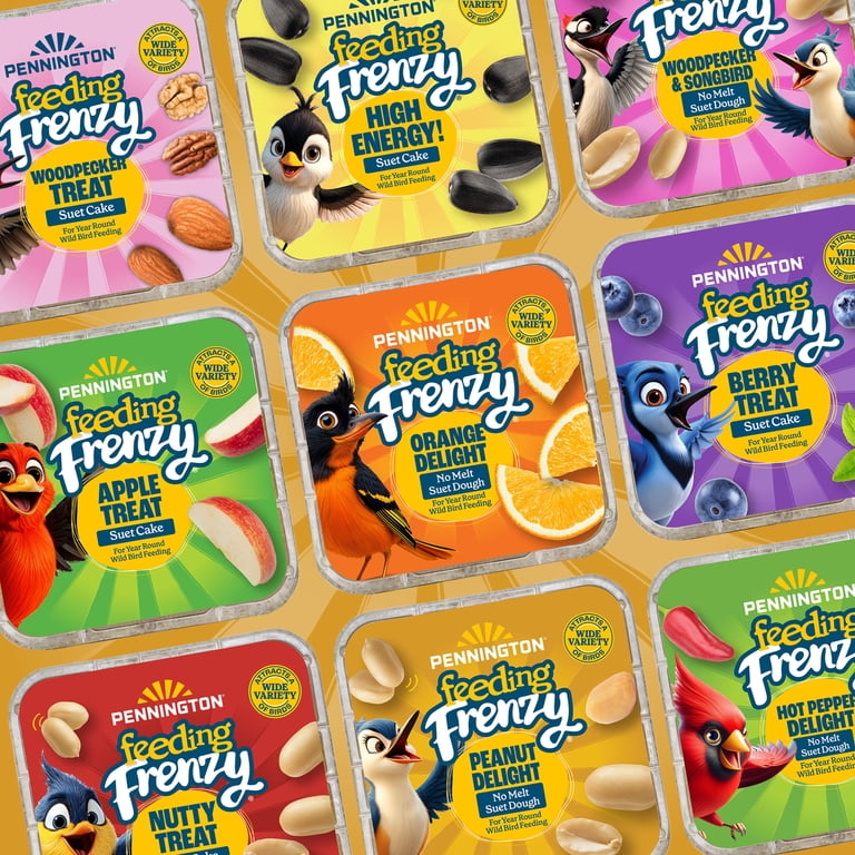 Pennington Feeding Frenzy Peanut Delight Value Pack, 8 Suet Cakes