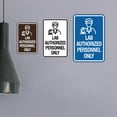 thumbnail image 4 of Portrait Round Lab Authorized Personnel Only Sign (Brushed Gold) - Small, 4 of 7