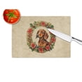 thumbnail image 5 of Dachshund Christmas Flowers Glass Cutting Board 12 in x 15 in, 5 of 5