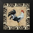 thumbnail image 2 of Brent, Paul 15x15 Black Modern Framed Museum Art Print Titled - Bergerac Rooster Black I, 2 of 5