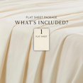 thumbnail image 4 of Linen Closet Luxury Cotton Percale Flat Sheet, King, Ivory, 4 of 4