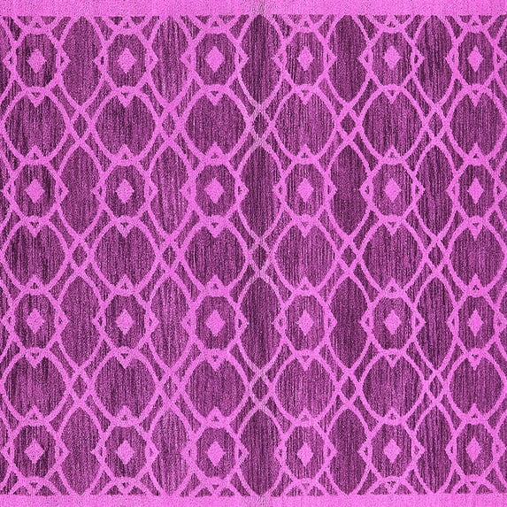 Ahgly Company Indoor Square Oriental Pink Industrial Area Rugs, 7' Square