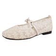 thumbnail image 2 of Jamicy Mesh Ballet Flats for Women Embroidered Floral Round Toe Mary Jane Comfortable Flat Shoes Casual Outerwear Shoes, 2 of 6