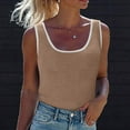 thumbnail image 2 of Besolor Womens 2024 Summer Sleeveless Tank Tops Scoop Neck Slim Fitted Color Block Casual Shirts Workout Tanks, 2 of 7