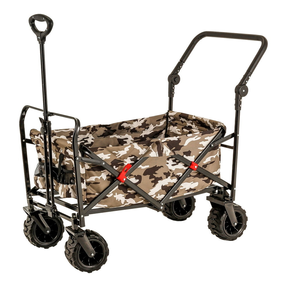 Camo Wide Wheel Wagon AllTerrain Folding Utility Wagon Garden Cart