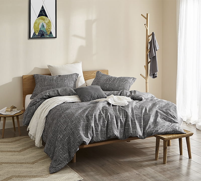 Gray Lightening Oversized Duvet Cover Supersoft Microfiber