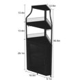 thumbnail image 1 of GloryStar Farmhouse Wine Bar Corner Cabinet with Storage, Small Buffet Sideboard with Detachable Rack and Buffet Mesh Door, Glass Rack, Liquor Coffee Bar Cupboard for Kitchen, Dining Room, 1 of 7