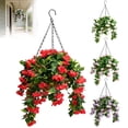 thumbnail image 4 of YWIYIUD 1PC Artifical Hanging Flowers for Outdoors UVResistant andWaterproof Artifical HangingBaskets for Outdoor Decor Garden Porch Window Box Home Wedding Decor, 4 of 5