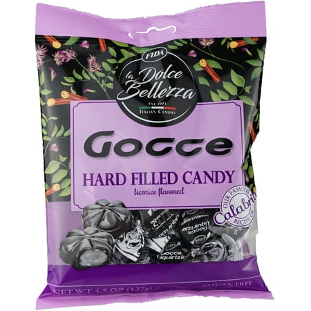 - Fida Hard Filled Italian Candy, Gocce Licorice, 4.5 Ounce (Pack of 12)