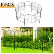 10PCS Arched Fence Rustproof Landscape Barrier Border Patio Garden Decor Black