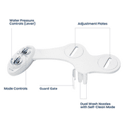 LUXE Bidet NEO 185 - Self-Cleaning, Non-Electric Bidet Attachment, Rear and Feminine Wash White