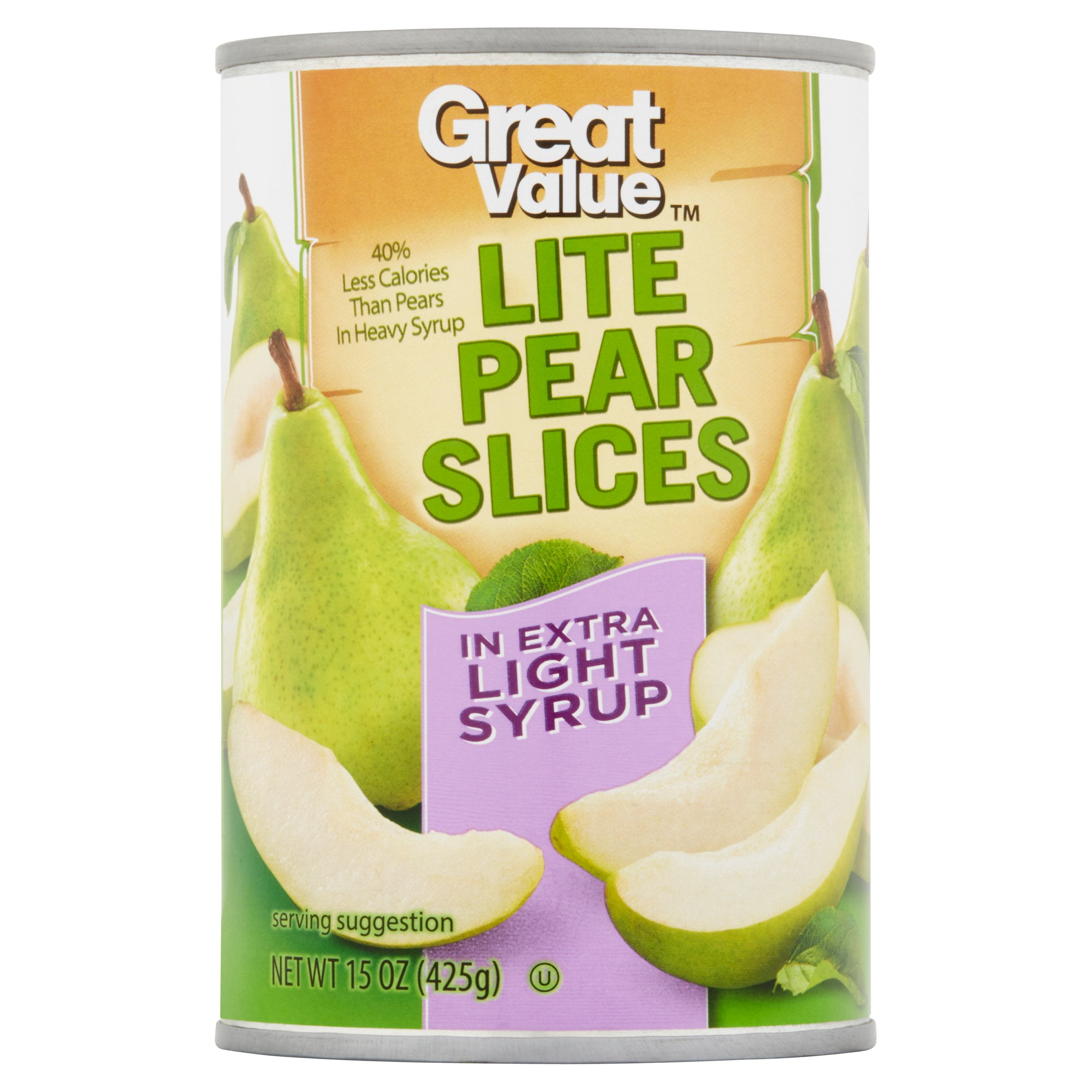 Great Value Sliced Pears, 15 oz by Wal-Mart Stores, Inc.