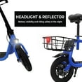 thumbnail image 5 of Phantomgogo Commuter R1 - Electric Scooter for Adults - Foldable Scooter with Seat & Carry Basket 15MPH 265lbs Max Load E Mopeds for Adults (Blue), 5 of 7