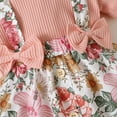 thumbnail image 5 of WOYY Infant Girls Romper Skirt Outfits Long Sleeve Bodysuit Flower Print Skirt Hairband, 5 of 8