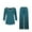 Blue, variant on ZZwxWA Womens Two Piece Casual Sets Solid V Neck 3/4 Sleeve Tunic Outfits Hight Waist Wide Leg Pants Loungewear Pajamas 50% Off Clear