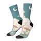 thumbnail image 1 of Fotbe Celestial Cat And Flowers Calcetas Largas con Estampado para Hombre y Mujer – Calcetas de Compresión Transpirables y Elásticas, Viajar y Uso Diario Talla 5-11, 1 of 6