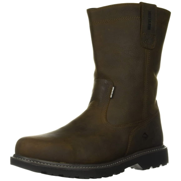 Wolverine Men's Floorhand Waterproof 10" Soft Toe Work Boot, Dark Brown, 8 M US