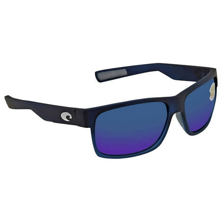 - Costa Del Mar Half Moon Blue Mirror Polarized Plastic Rectangular Sunglasses HFM 193 OBMP